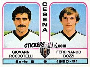 Cromo Giovanni Roccotelli / Ferdinando Bozzi - Calciatori 1980-1981 - Panini