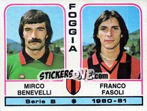 Sticker Mirco Benevelli / Franco Fasoli - Calciatori 1980-1981 n. 365 - Panini