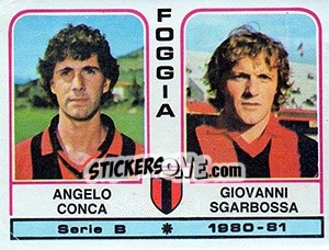 Sticker Angelo Conca / Giovanni Sgarbossa - Calciatori 1980-1981 n. 368 - Panini
