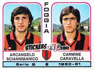Sticker Arcangelo Sciannimanico / Carmine Caravella - Calciatori 1980-1981 n. 370 - Panini