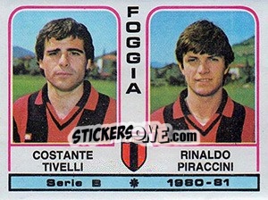 Cromo Costante Tivelli / Rinaldo Piraccini - Calciatori 1980-1981 - Panini