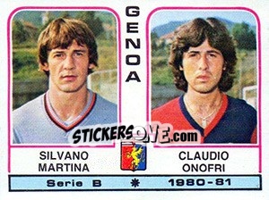 Sticker Silvano Martina / Claudio Onofri - Calciatori 1980-1981 n. 376 - Panini