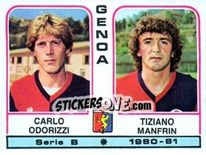 Cromo Carlo Odorizzi / Tiziano Manfrin - Calciatori 1980-1981 - Panini