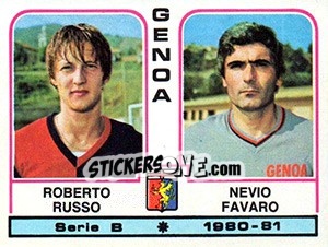 Sticker Roberto Russo / Nevio Favaro - Calciatori 1980-1981 - Panini