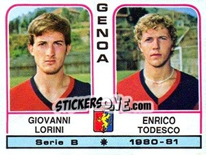 Sticker Giovanni Lorini / Enrico Todesco - Calciatori 1980-1981 n. 384 - Panini