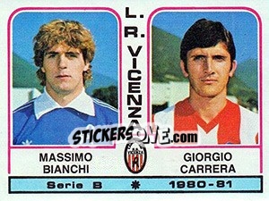 Sticker Massimo Bianchi / Giorgio Carrera - Calciatori 1980-1981 n. 387 - Panini