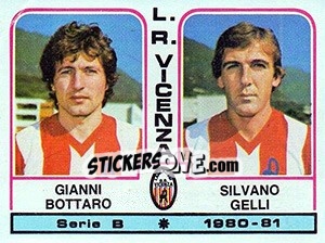 Sticker Gianni Bottaro / Silvano Gelli - Calciatori 1980-1981 - Panini