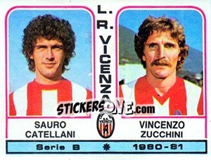 Sticker Sauro Catellani / Vincenzo Zucchini - Calciatori 1980-1981 n. 390 - Panini