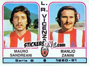 Sticker Mauro Sandreani / Manilio Zanini - Calciatori 1980-1981 - Panini