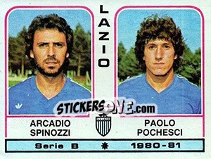 Sticker Arcadio Spinozzi / Paolo Pochesci - Calciatori 1980-1981 n. 400 - Panini