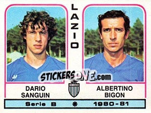 Sticker Dario Sanguin / Albertino Bigon - Calciatori 1980-1981 - Panini