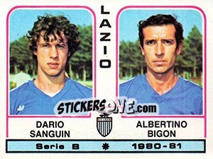 Sticker Dario Sanguin / Albertino Bigon - Calciatori 1980-1981 n. 403 - Panini