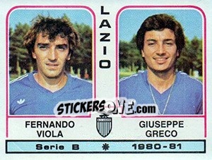 Sticker Fernando Viola / Giuseppe Greco - Calciatori 1980-1981 n. 404 - Panini
