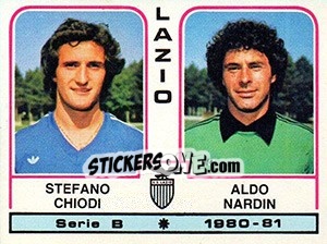 Sticker Stefano Chiodi / Aldo Nardin - Calciatori 1980-1981 n. 405 - Panini