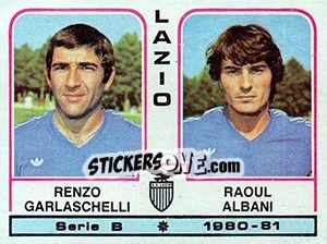 Sticker Renzo Garlaschelli / Raoul Albani - Calciatori 1980-1981 n. 406 - Panini