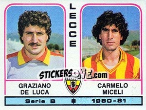 Cromo Graziano De Luca / Carmelo Miceli - Calciatori 1980-1981 - Panini