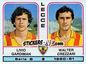 Sticker Livio Gardiman / Walter Grezzani - Calciatori 1980-1981 n. 411 - Panini