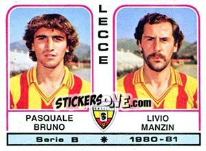 Sticker Pasquale Bruno / Livio Manzin - Calciatori 1980-1981 n. 412 - Panini
