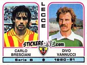 Sticker Carlo Bresciani / Divo Vannucci - Calciatori 1980-1981 n. 416 - Panini