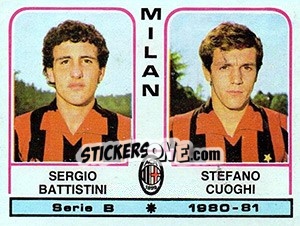 Sticker Sergio Battistini / Stefan Cuoghi - Calciatori 1980-1981 n. 428 - Panini