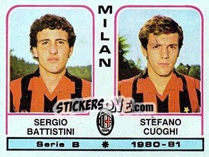 Figurina Sergio Battistini / Stefan Cuoghi - Calciatori 1980-1981 - Panini