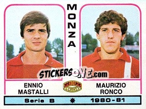 Sticker Ennio Mastalli / Maurizio Ronco - Calciatori 1980-1981 - Panini