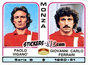 Sticker Paolo Vigano' / Giovanni Carlo Ferrari - Calciatori 1980-1981 - Panini