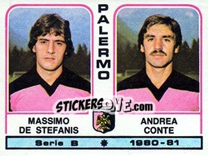 Sticker Massimo De Stefanis / Andrea Conte - Calciatori 1980-1981 n. 448 - Panini