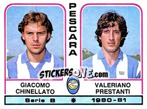 Sticker Giacomo Chinellato / Valeriano Prestanti - Calciatori 1980-1981 n. 453 - Panini