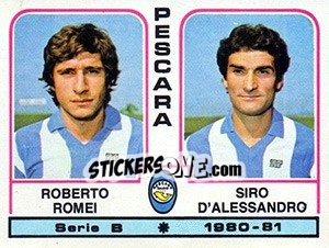 Sticker Roberto Romei / Siro D'Alessandro - Calciatori 1980-1981 n. 454 - Panini