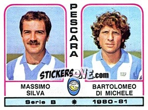 Sticker Massimo Silva / Bartolomeo Di Michele - Calciatori 1980-1981 n. 457 - Panini