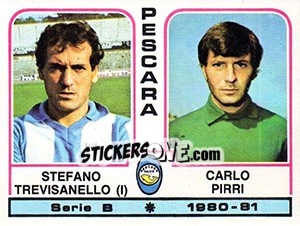 Sticker Stefano Trevisanello / Carlo Pirri - Calciatori 1980-1981 n. 458 - Panini