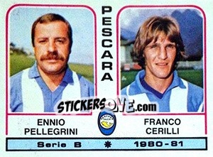 Sticker Ennio Pellegrini / Franco Cerilli - Calciatori 1980-1981 - Panini