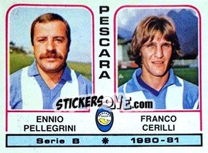 Sticker Ennio Pellegrini / Franco Cerilli - Calciatori 1980-1981 n. 459 - Panini
