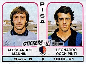 Sticker Alessandro Mannini / Leonardo Occhipinti - Calciatori 1980-1981 n. 462 - Panini