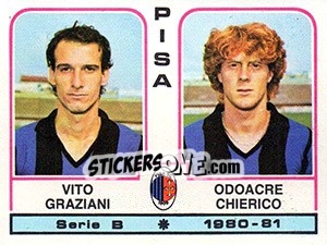 Sticker Vito Graziani / Odoacre Chierico - Calciatori 1980-1981 n. 467 - Panini