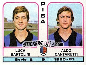 Sticker Luca Bartolini / Aldo Cantarutti - Calciatori 1980-1981 n. 468 - Panini