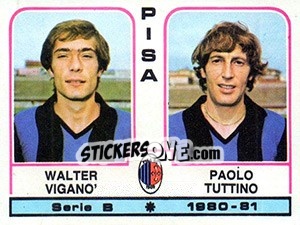 Sticker Walter Vigano' / Paolo Tuttino - Calciatori 1980-1981 n. 470 - Panini