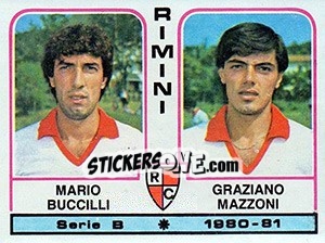 Sticker Marco Buccilli / Graziano Mazzoni - Calciatori 1980-1981 n. 476 - Panini