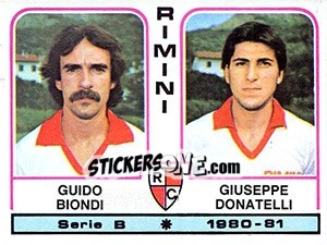 Figurina Guido Biondi / Giuseppe Donatelli - Calciatori 1980-1981 - Panini