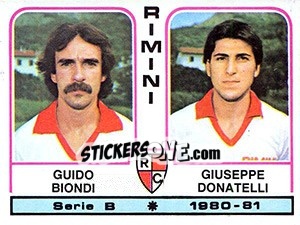 Sticker Guido Biondi / Giuseppe Donatelli - Calciatori 1980-1981 n. 478 - Panini