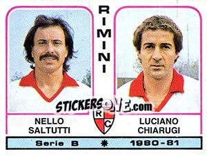 Sticker Nello Saltutti /Luciano Chiarugi - Calciatori 1980-1981 n. 479 - Panini