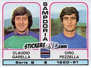 Sticker Claudio Garella / Ciro Pezzella - Calciatori 1980-1981 n. 484 - Panini