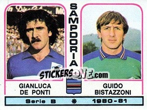 Sticker Gianluca De Ponti / Guido Bistazzoni - Calciatori 1980-1981 n. 491 - Panini