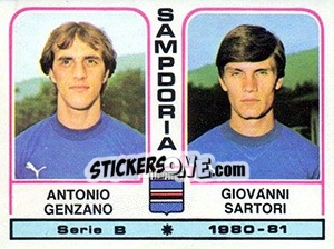 Sticker Antonio Genzano / Giovanni Sartori - Calciatori 1980-1981 - Panini