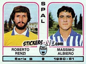 Sticker Roberto Renzi / Massimo Albiero - Calciatori 1980-1981 n. 495 - Panini