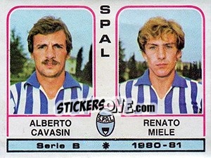 Cromo Alberto Cavasin / Renato Miele - Calciatori 1980-1981 - Panini