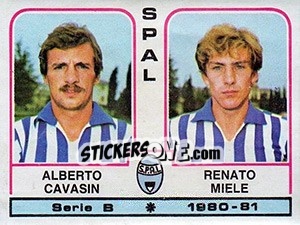 Sticker Alberto Cavasin / Renato Miele - Calciatori 1980-1981 n. 497 - Panini