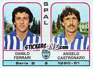 Sticker Danilo Ferrari / Angelo Castronaro - Calciatori 1980-1981 n. 498 - Panini