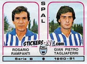 Sticker Rosario Rampanti / Gian Pietro Tagliaferri - Calciatori 1980-1981 - Panini